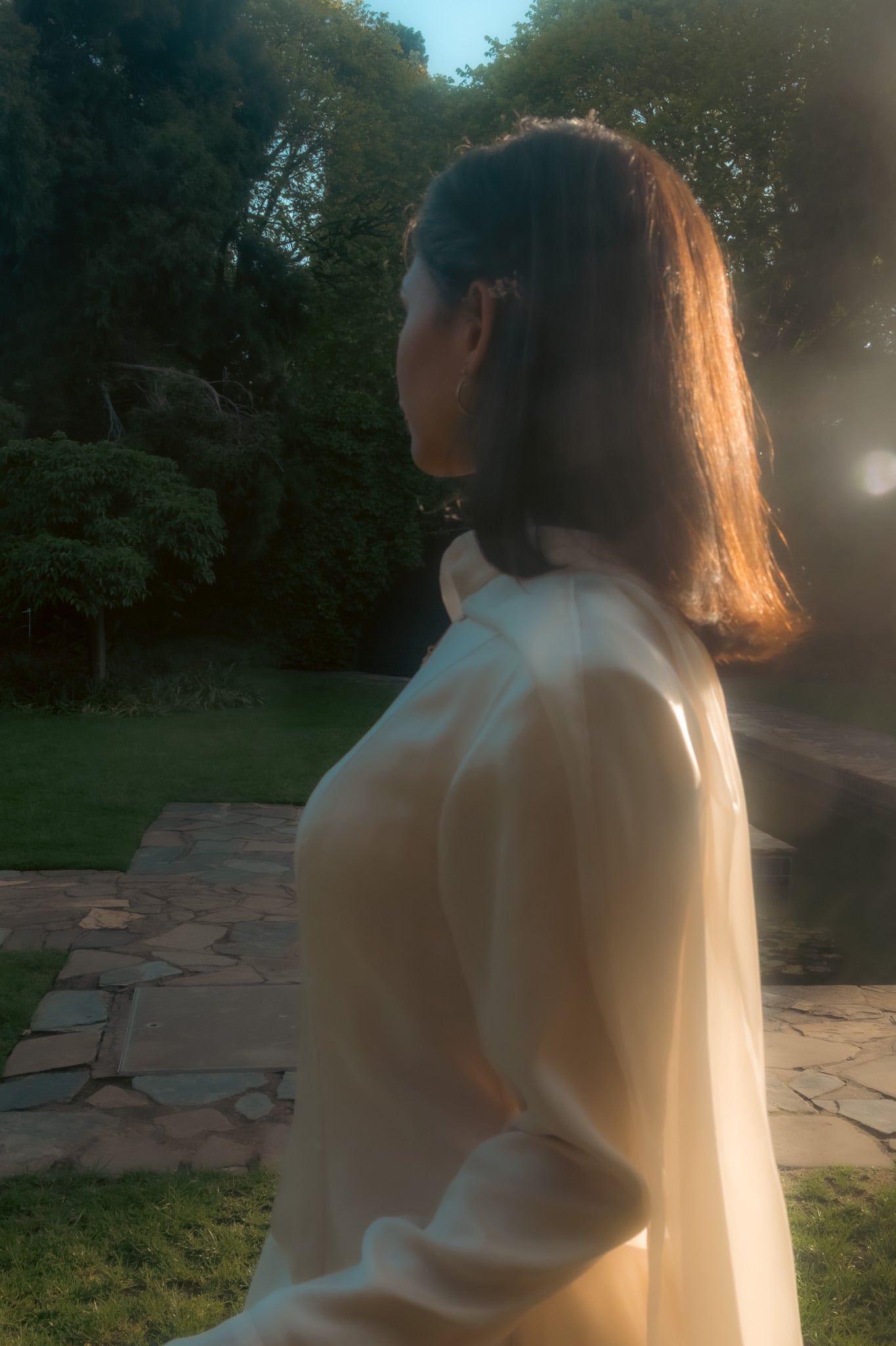 Miragé Silk Chiffon Maxi Dress