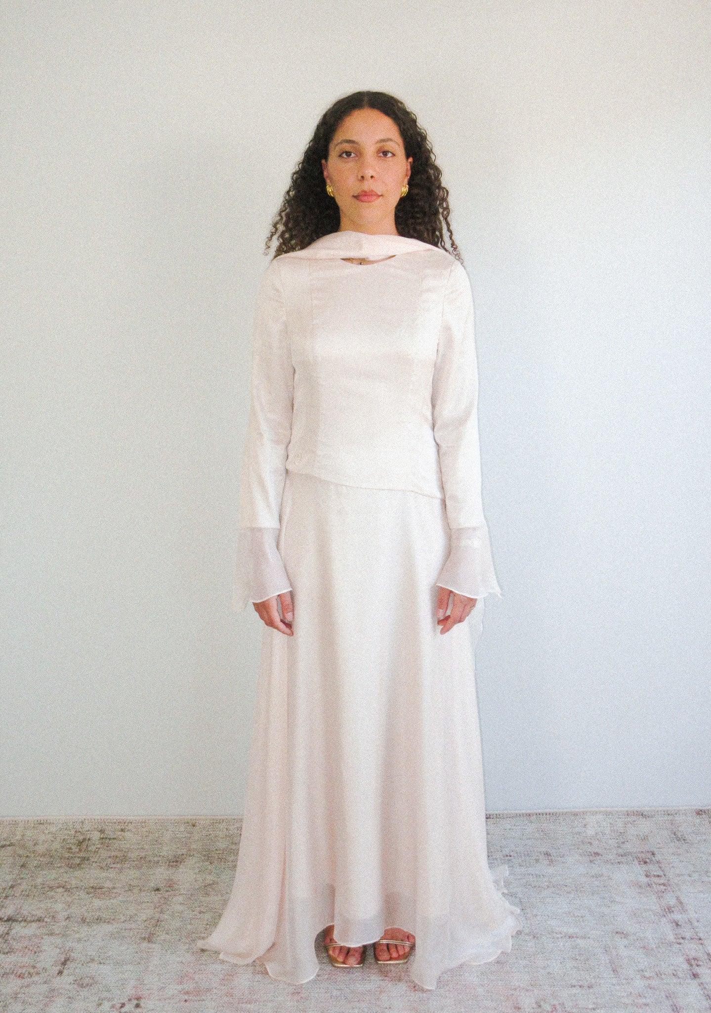 Miragé Silk Chiffon Maxi Dress