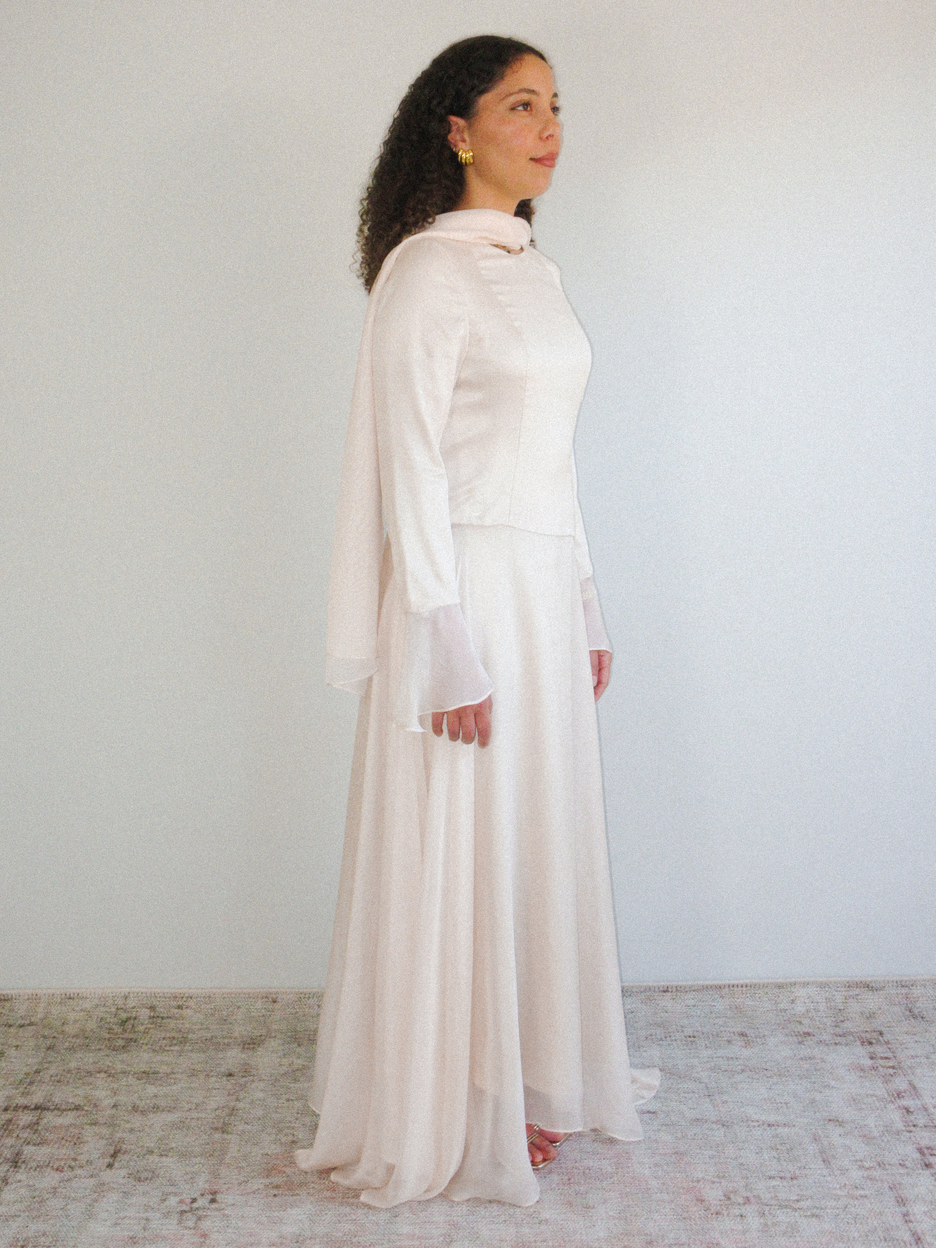 Miragé Silk Chiffon Maxi Dress